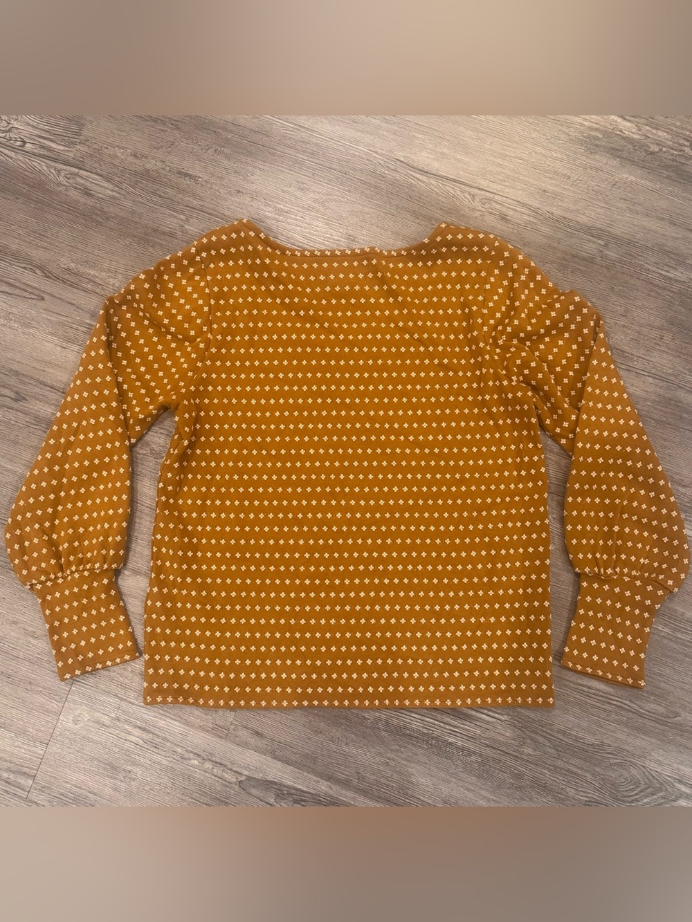 Madewell Floral Jacquard Square Neck Top Golden Ochre Women’s Small NWOT - Picture 4 of 9